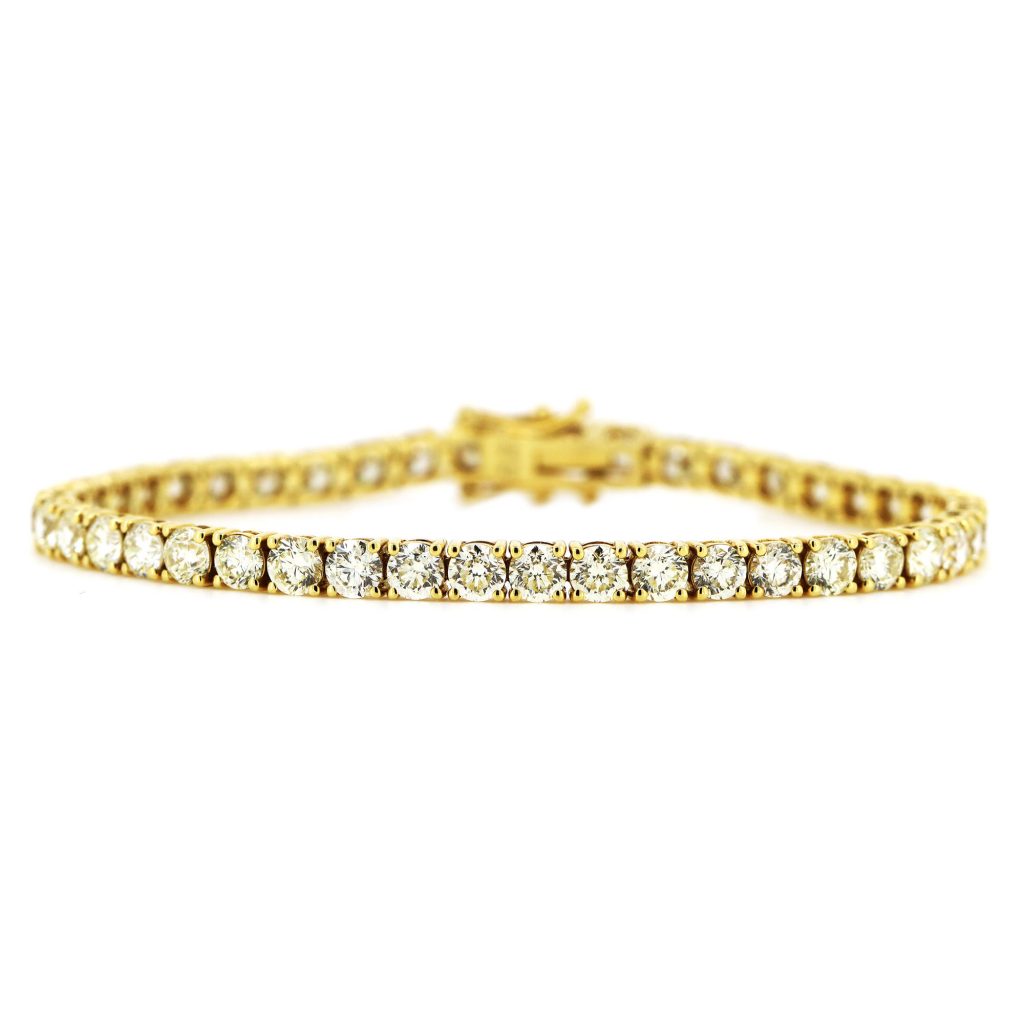 18k Yellow Gold, Diamond Tennis Bracelet Diamonds On Broadbeach